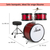 XDrum Junior KIDS Drumstel incl. School Rood thumbnail 4