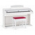 Classic Cantabile Banc De Piano Modèle A Blanc Mat Velours Rouge thumbnail 4