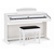 Classic Cantabile Banquette De Piano Modèle A Blanc Mat Velours Noir thumbnail 4