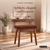 Classic Cantabile Banquette De Piano Design Velours Noyer thumbnail 4