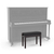 Classic Cantabile Pianobank Modell P Rosenholz Matt  - Retoure (Zustand: sehr gut) thumbnail 4