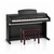 Classic Cantabile Banquette De Piano Modèle A Bois De Rose Velours Noir thumbnail 4