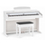 Classic Cantabile Banc De Piano Modèle A Blanc Laqué Velours Noir thumbnail 4