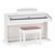 Classic Cantabile Banquette De Piano Modèle A Blanc Laqué Velours Rosé thumbnail 4