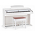 Classic Cantabile Banc De Piano Modèle A Blanc Mat Velours Rouge thumbnail 4