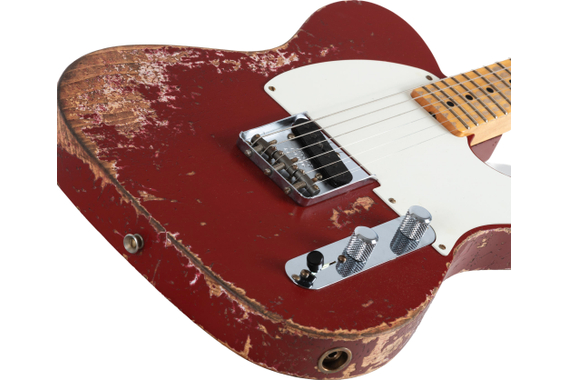 Fender Custom Shop Limited Edition '50s "Cocked Wah" Pine Esquire Super Heavy Relic Aged Cimarron Red image 4