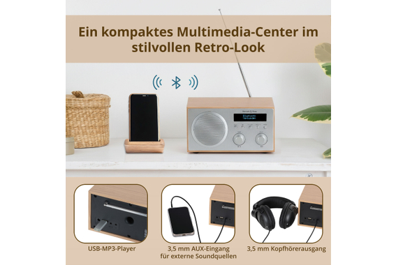 Bennett & Ross DAB-258 NT Vikedal DAB/FM-Radio mit Bluetooth  - Retoure (Zustand: sehr gut) image 4