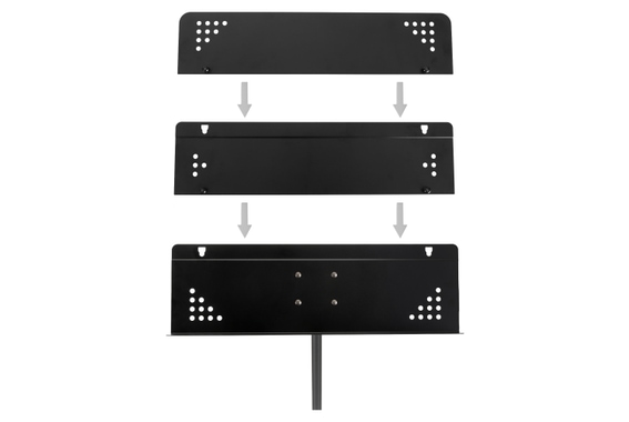 Classic Cantabile OSS-01 Pupitre d'Orchestre Amovible Lot de 3 image 4