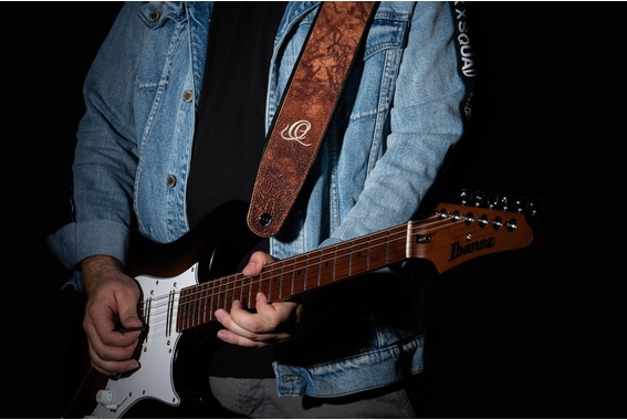 Ortega OSCL-2 Gitaarband Echtleder Chestnut Tree image 4