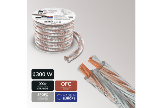 Oehlbach Rattle Snake 6 SP-60 Luidsprekerkabel 4m Transparant image 4