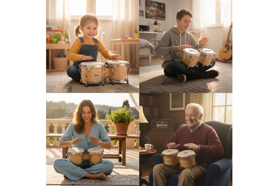 XDrum Bongos Pro Natur Set incl. Standaard image 4