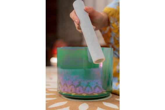 Meinl Sonic Energy ESOLCSB285 6,75\" Bol Chantant En Cristal Essence Solfeggio 285 Hz Turquoise-Vert image 4