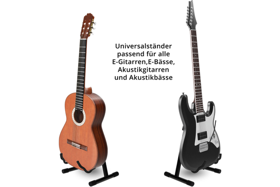 Classic Cantabile Combi Gitaarstandaard E-/A-Gitaar 3x Set image 4