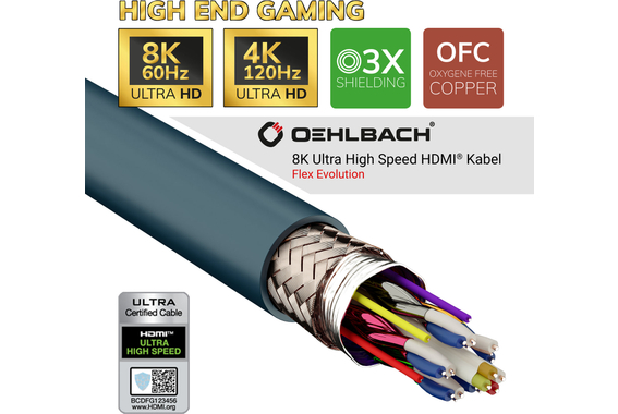 Oehlbach Flex Evolution 8K Ultra High-Speed HDMI Kabel 1,5m  - Retoure (Zustand: sehr gut) image 4