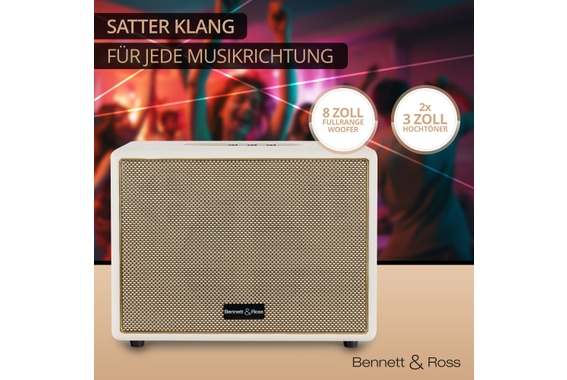 Bennett & Ross BB-880CW Blackmore Giant Bluetooth Lautsprecher Creme-Weiß  - Retoure (Zustand: gut) image 4
