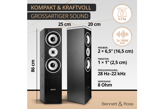 Bennett & Ross BR RT-180B Radiant HiFi Stereoanlage Set mit Bluetooth  image 4