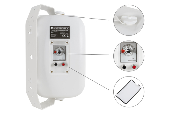 McGrey OLS-651WH Enceinte Outdoor 60 Watts Blanche avec Kit Bluetooth image 4