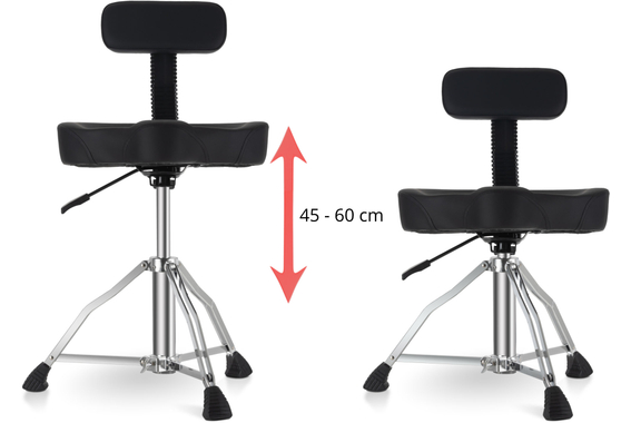 XDrum BeatSeat Tabouret de Batterie Selle Pneumatique avec Dossier image 4