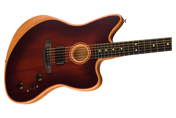 Fender American Acoustasonic Jazzmaster Tout Acajou Bourbon Burst image 4