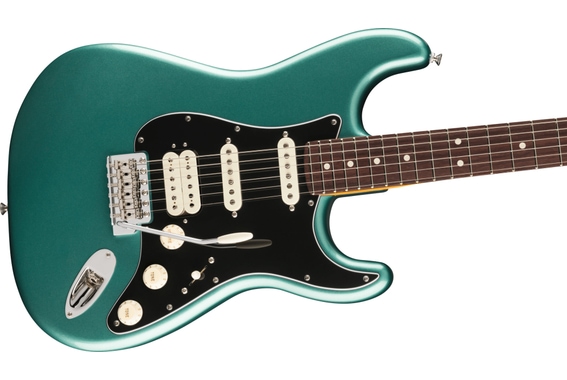 Fender American Professional Classic Stratocaster HSS Faded Sherwood Green Metallic image 4