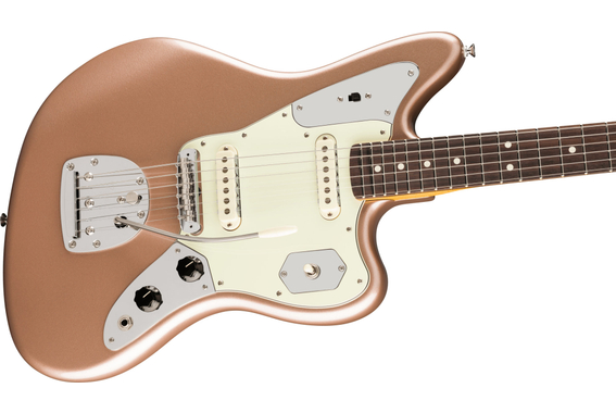 Fender American Professional Classic Jaguar Faded Firemist Gold image 4