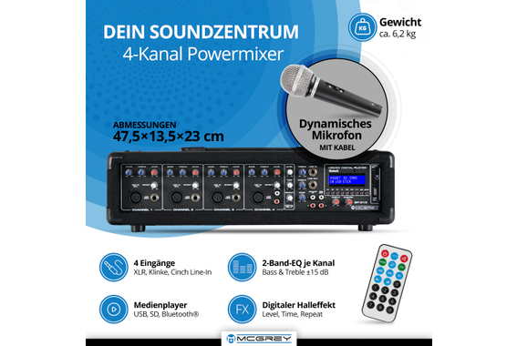 McGrey BP-210 Bandpack PA-Anlage 100 Watt  - Retoure (Zustand: gut) image 4