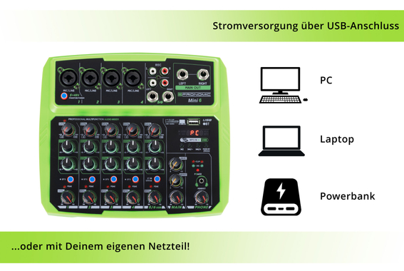 Pronomic Mini6 6-Kanal USB-Mischpult  - Retoure (Zustand: sehr gut) image 4