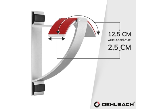 Oehlbach ALU STYLE W1 Kopfhörer-Wandhalter aus Aluminium Silber image 4