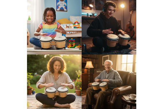 XDrum Bongos Club Natur Set incl. Bongotas image 4