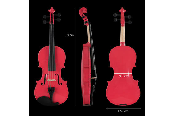 Classic Cantabile VP-100PK 1/2 Violinenset Pink image 4