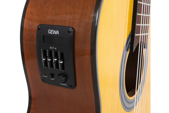 GEWA Student Elektro 4/4 Konzertgitarre Natur hell Starter Set image 4