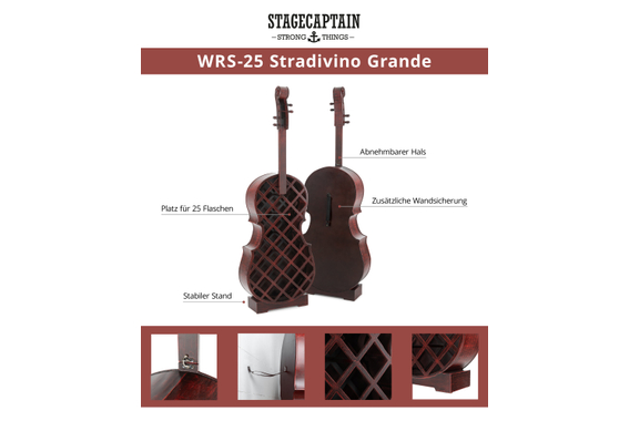 Stagecaptain WRS-25 Stradivino Grande Wein- & Flaschenregal  - Retoure (Zustand: sehr gut) image 4