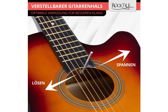 Rocktile WSD-5C-SB Slim Line Westerngitarren Set Sunburst  - Retoure (Zustand: sehr gut) image 4