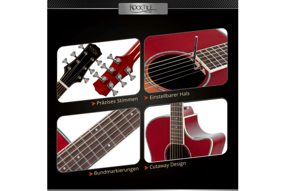 Rocktile WSC-150C-RBW Westerngitaar Rainbow image 4