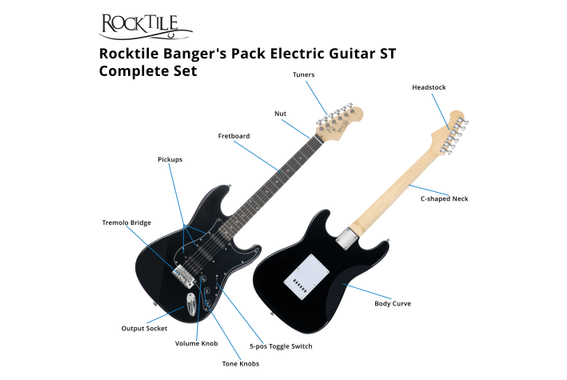 Rocktile Banger's Power Pack E-Gitarren Set, 8-teilig Black  - Retoure (Zustand: sehr gut) image 4