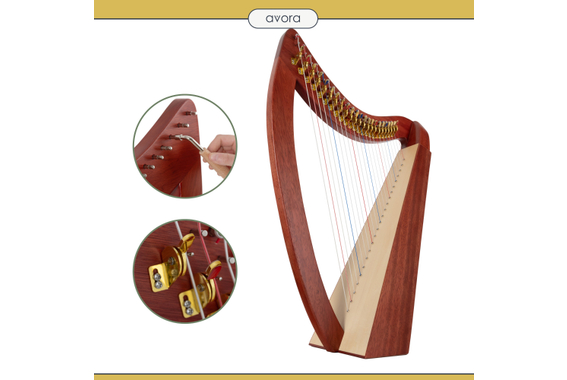 Avora Keltische Harfe Mahogany 23 Saiten   - Retoure (Zustand: gut) image 4