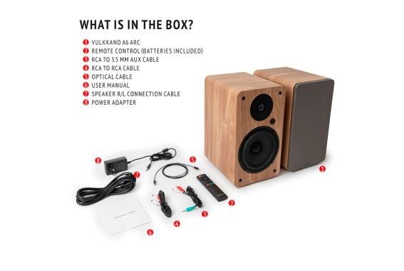 Vulkkano A6 HDMI ARC Casse Attive Marrone image 4