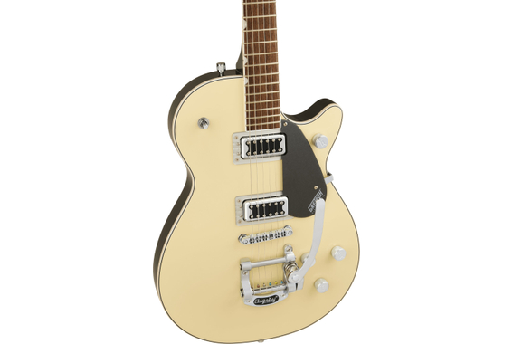 Gretsch Guitars G5230T Electromatic Sparkle Jet FT Single-Cut with Bigsby Two-Tone Vintage White/ London Grey image 4
