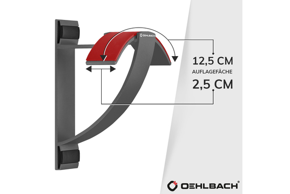 Oehlbach ALU STYLE W1 Kopfhörer-Wandhalter aus Aluminium Anthrazit image 4