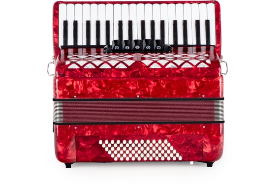 Classic Cantabile 72 Bass Accordeon "Secondo V" Set Rood image 4