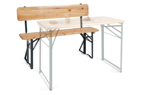 Stagecaptain BBB-119 Hirschgarten Panchina Da Birreria Con Schienale 119 cm Naturale Set 4 Pezzi image 4