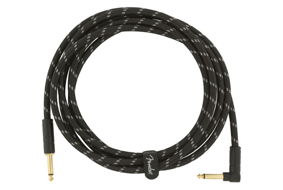 Fender Deluxe Series Cable Angled 3m Black Tweed image 4