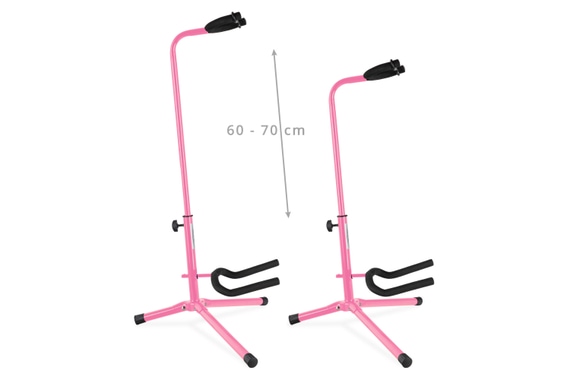Classic Cantabile GS-30 PK Supporto per Chitarre (leggero) Rosa Set da 3 image 4