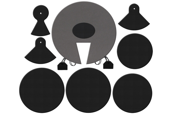 XDrum Semi 22" Standard Batterie Satin Blue Sparkle Set + Amortisseurs image 4