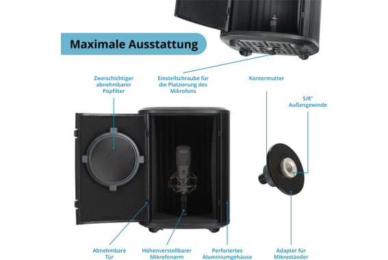 Pronomic MP-360 Microphone Isolation Box image 4