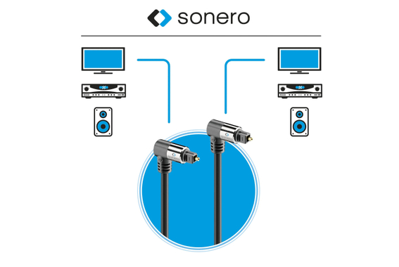 Sonero Câble Toslink Optique 2x Fiches 90° 1,50 m image 4