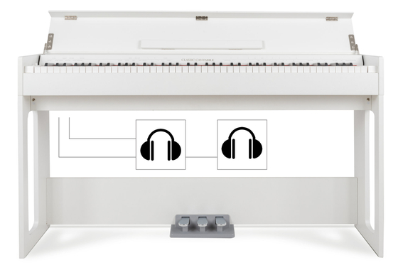 Classic Cantabile DP-S1 WM Electric Piano Matte White image 4