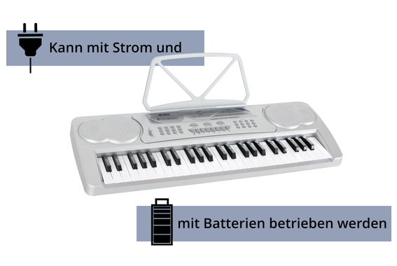 McGrey BK-4910SR Keyboard Met 49 Toetsen En Notenhouder Zilver image 4
