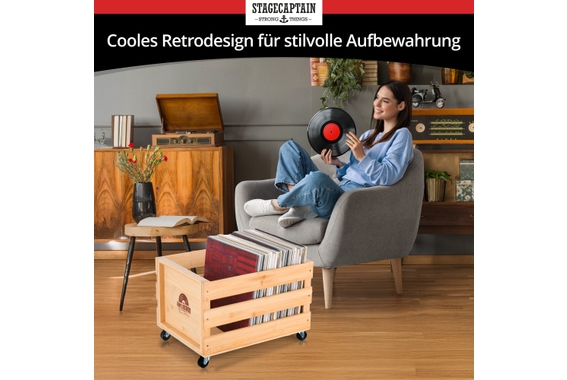 Stagecaptain SPKB-100 NT Scatola per Dischi "Emil" in Bambù Naturale Set da 2 image 4