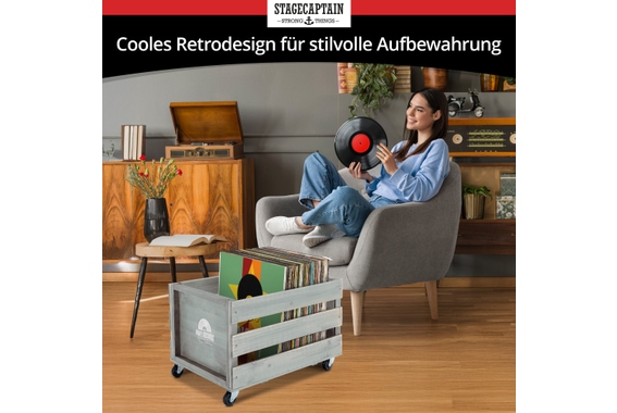 Stagecaptain SPK-100 GY Cassa per Dischi "Emil" Grigia 2x Set image 4